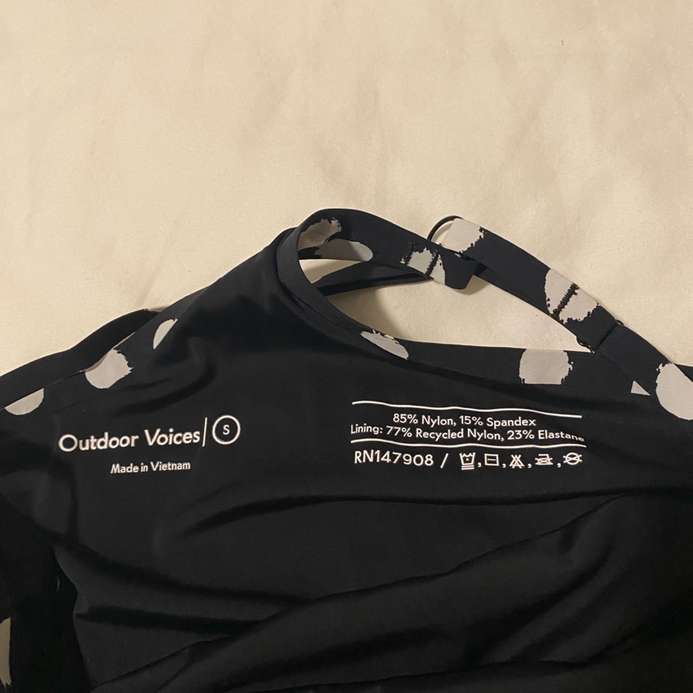 Outdoor Voices Exercise Dress - Black and White Polka Dot - Size Small - Picture 3 of 6